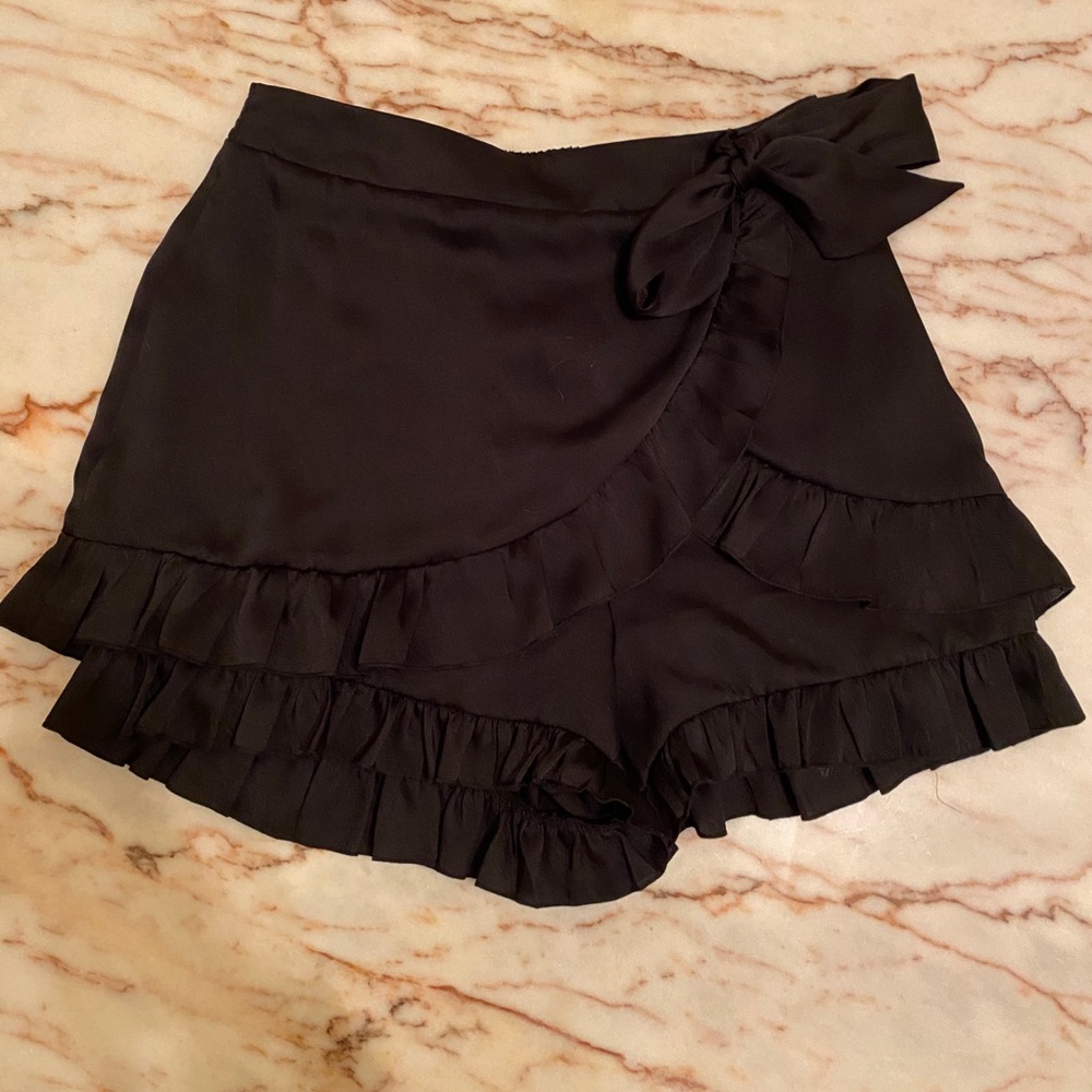 Satin mini skort